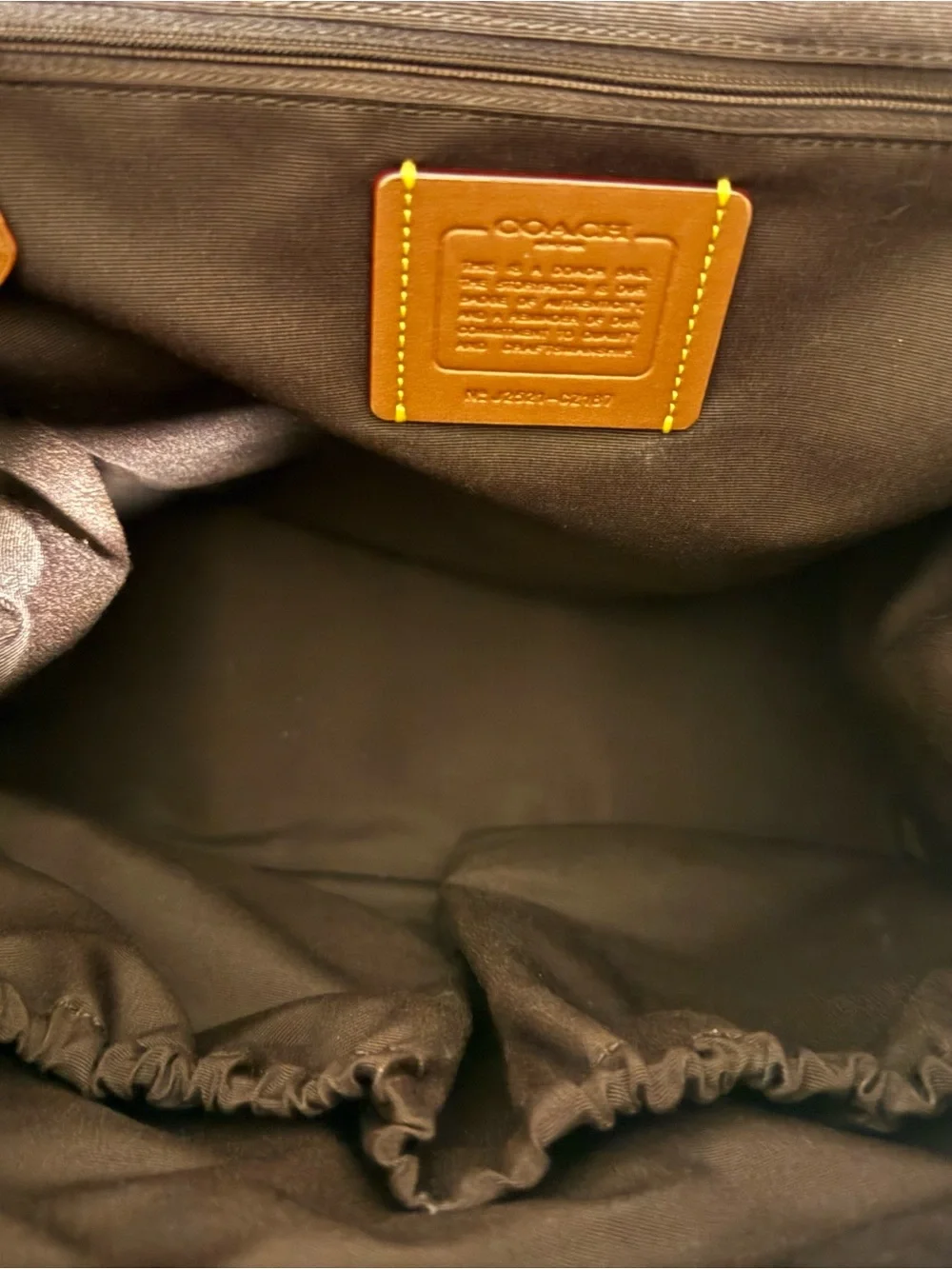 Coach Brown Signature Backpack/Diaper Bag Walnut/Black/Gold with Coach Lanyard